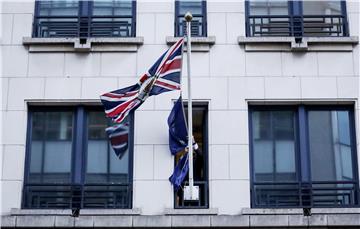 BELGIUM EU BREXIT FLAG REMOVAL