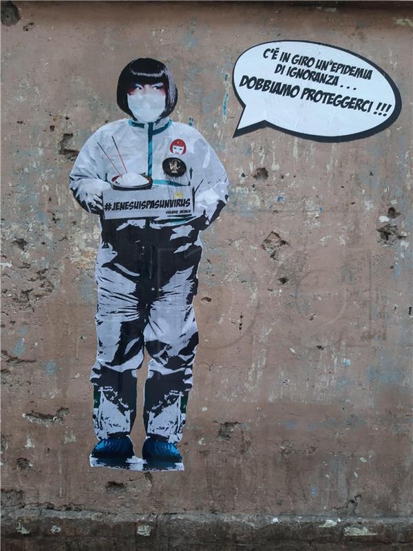 ITALY STREET ART CORONAVIRUS