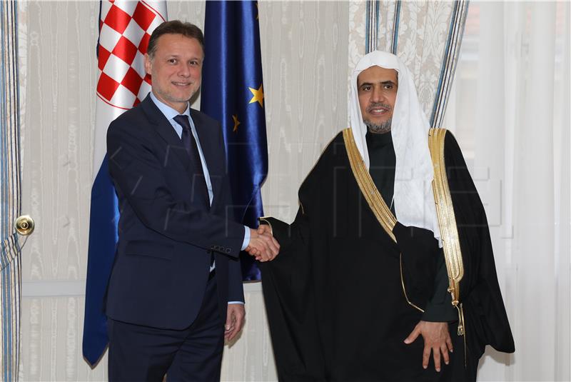 Croatian Parliament speaker receives Muslim World League secretary general