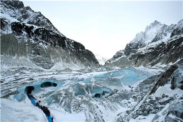 FRANCE CHAMONIX GLACIER MACRON