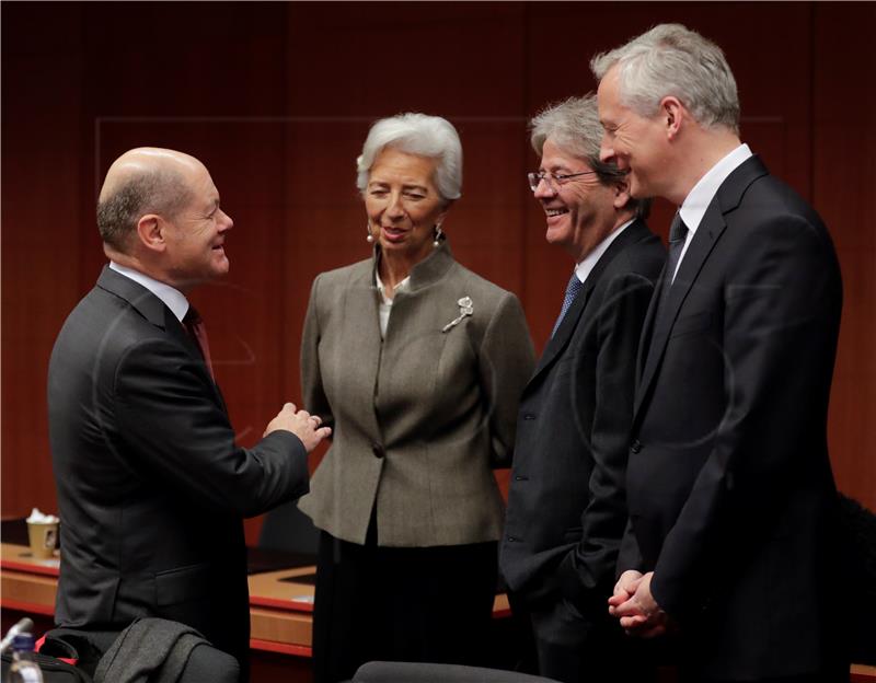 BELGIUM EU EUROGROUP FINANCE MINISTERS MEETING