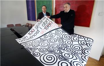 Posters of Croatian designer Boris Bucan being exhibited in Poland