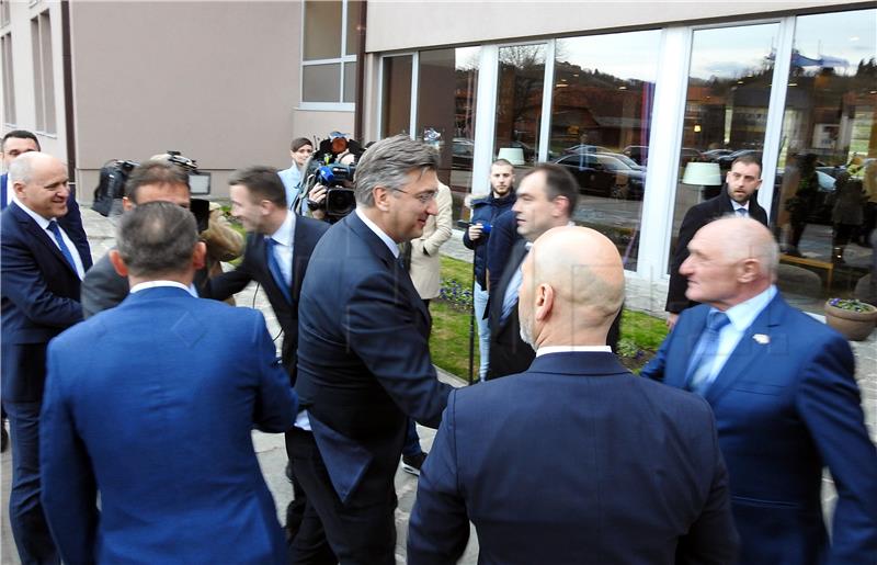 Predsjednik HDZ-a Andrej Plenković na sjednici Županijskog odbora HDZ-a Krapinsko-zagorske županije