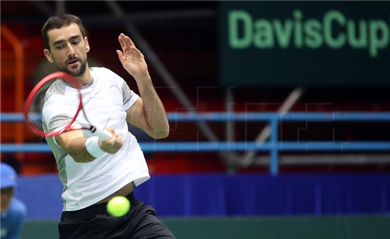 Davis Cup Hrvatska - Indija, Marin Čilić - Sumit Nagal