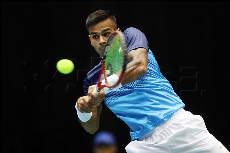 Davis Cup Hrvatska - Indija, Marin Čilić - Sumit Nagal