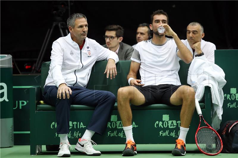 Davis Cup Hrvatska - Indija, Marin Čilić - Sumit Nagal