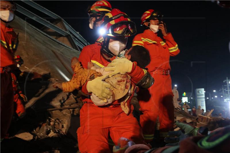 CHINA CORONAVIRUS QUARANTINE HOTEL COLLAPSED