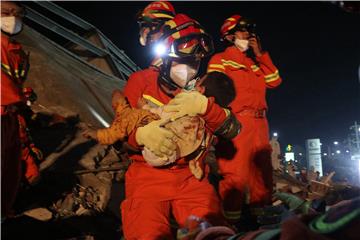 CHINA CORONAVIRUS QUARANTINE HOTEL COLLAPSED