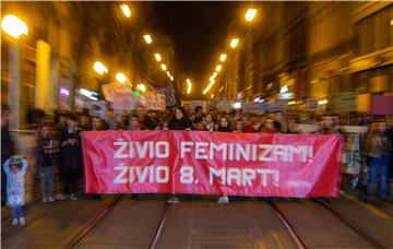  Feministički kolektiv fAKTIV održao "Noćni marš - 8. mart"