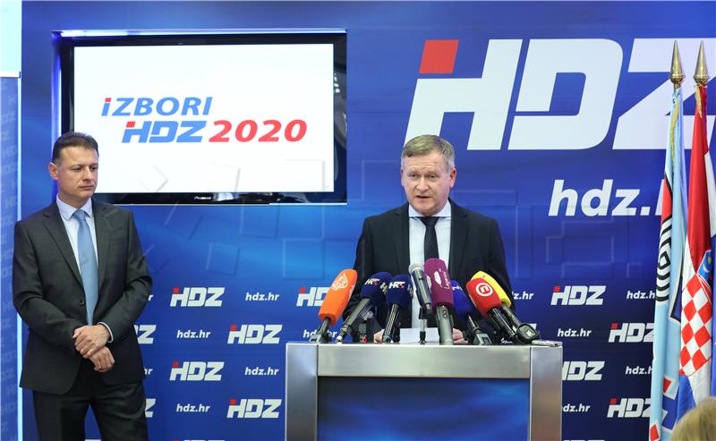 Konferencija za medije HDZ-a o stranačkim izborima