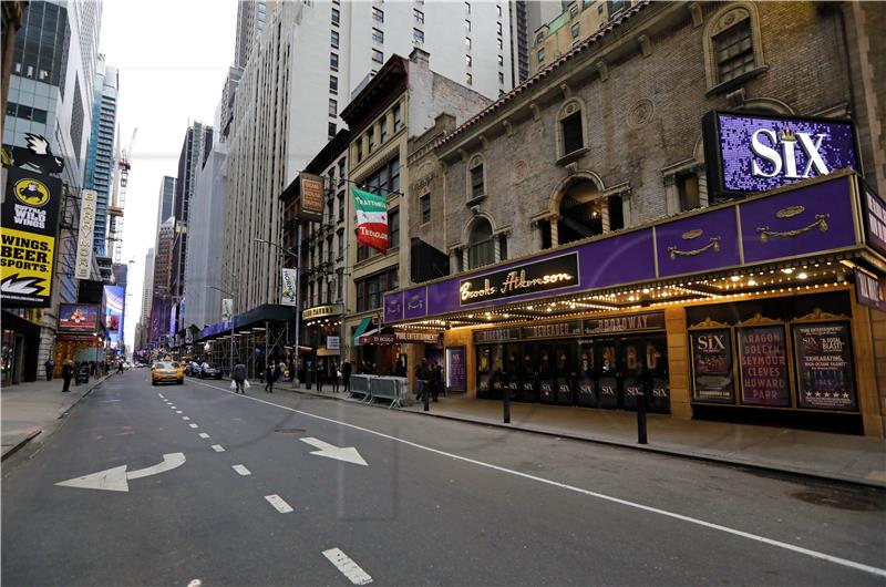 USA  NEW YORK BROADWAY THEATERS CLOSED