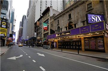 USA  NEW YORK BROADWAY THEATERS CLOSED