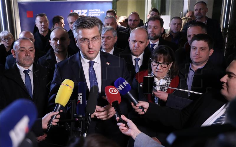 Andrej Plenković daje izjavu nakon rezultata unutarstranačkih izbora u HDZ-u