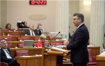 Plenković u Saboru pozvao na solidarnost i jedinstvo nacije