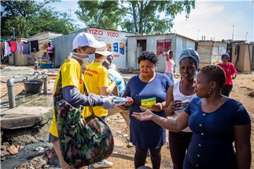 SOUTH AFRICA PANDEMIC COVID19 CORONAVIRUS SOAP HANDOUT