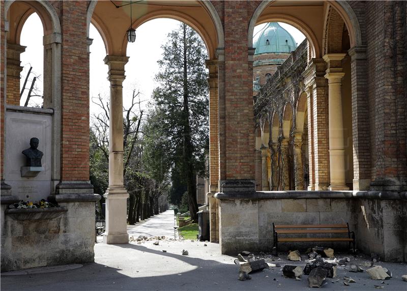 Zagrebački Mirogoj pretrpio štetu zbog potresa