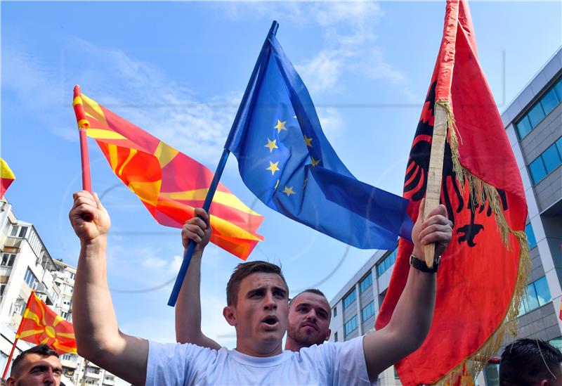 (FILE) EU NORTH MACEDONIA ALBANIA ACCESSION