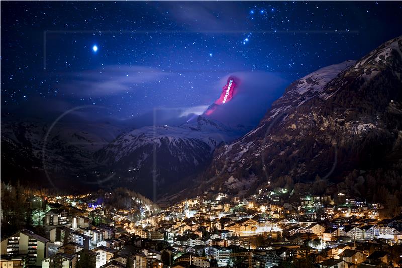 SWITZERLAND MATTERHORN LIGHT SHOW COVID-19