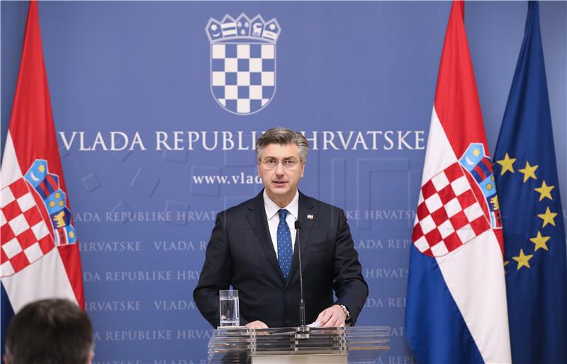 Konferencija za medije premijera Andreja Plenkovića