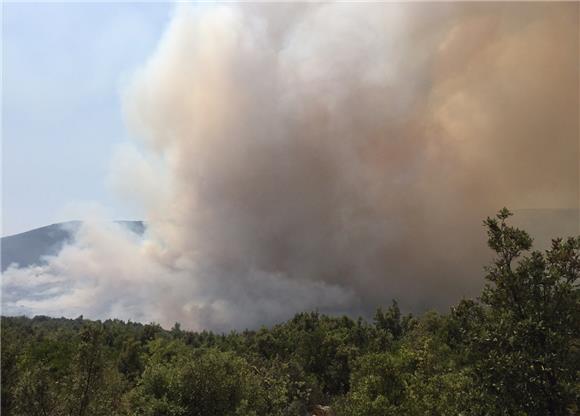 Požar u Smokvici se proširio, ali kuće nisu ugrožene