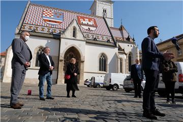 Konferencija za medije oporbenih zastupnika zagrebačke Gradske skupštine