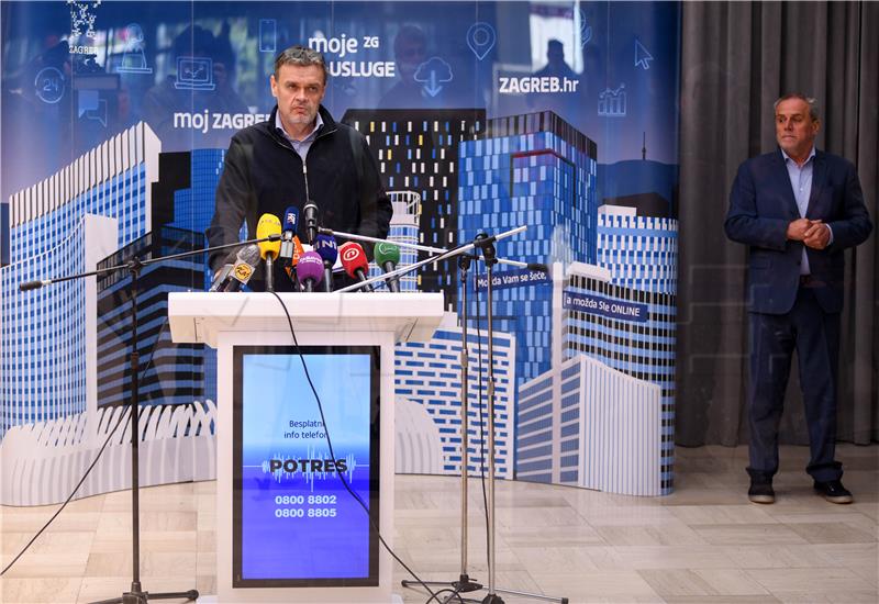 Konferencija za medije Stožera civilne zaštite grada Zagreba