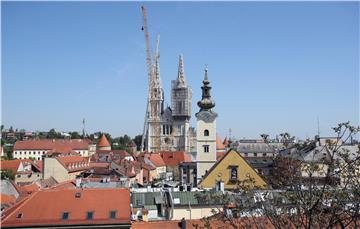 Pripreme za rušenje sjevernog tornja zagrebačke katedrale