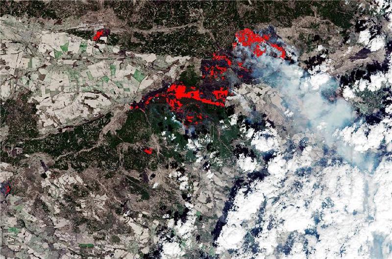 SPACE UKRAINE CHERNOBYL FOREST FIRE