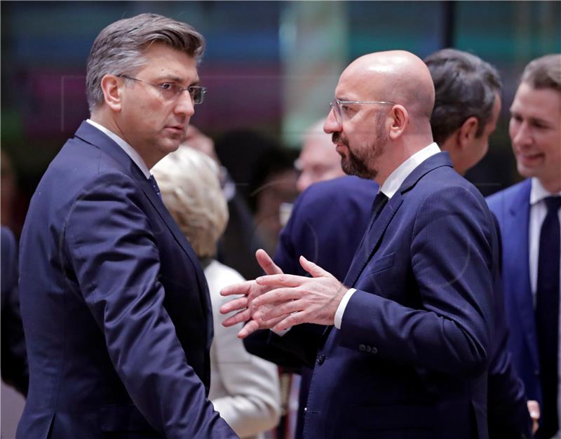 Plenkovic and Michel discuss preparations for virtual EU summit