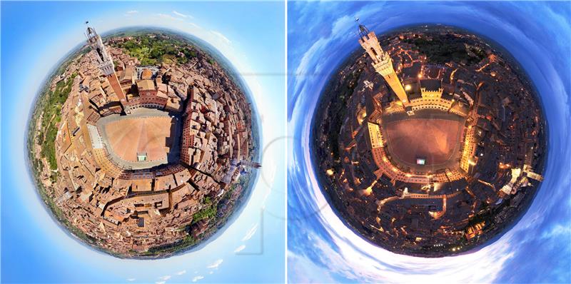 ITALY PHOTO SET SIENA CITY CORONAVIRUS LOCKDOWN