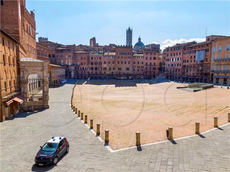 ITALY PHOTO SET SIENA CITY CORONAVIRUS LOCKDOWN