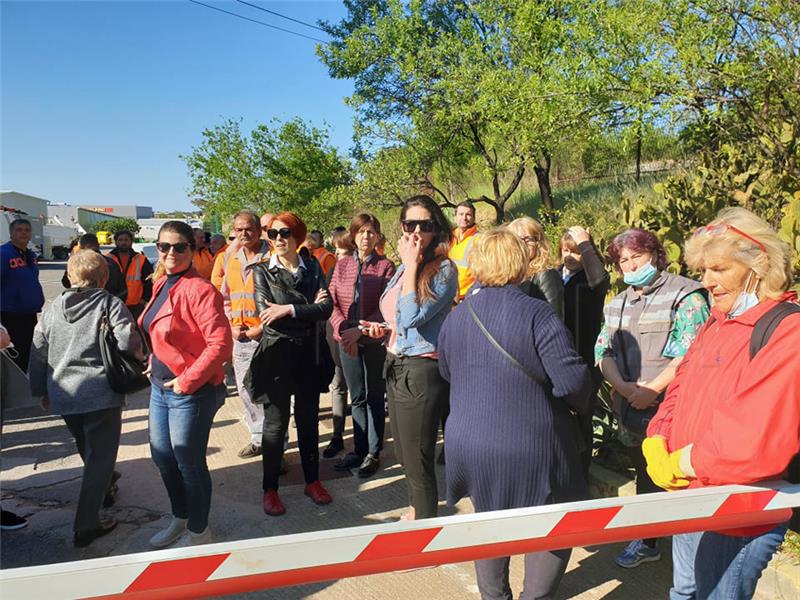 Šibenik: Prosvjed radnika Zelenog grada zbog "zakidanja prava"