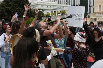 GREECE PROTEST PANDEMIC CORONAVIRUS COVID19