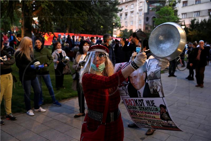 Demonstration held against Serbian president