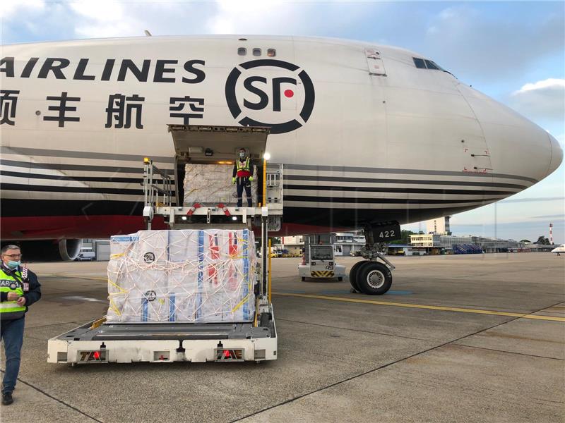 86 tonnes of medical supplies flown in from China