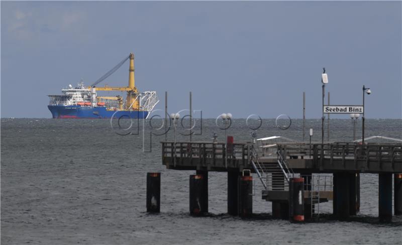 Russian pipe-laying vessel off Ruegen