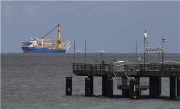 Russian pipe-laying vessel off Ruegen