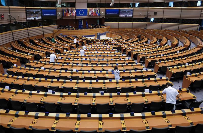 BELGIUM EU PARLIAMENT PLENARY SESSION  PANDEMIC CORONAVIRUS