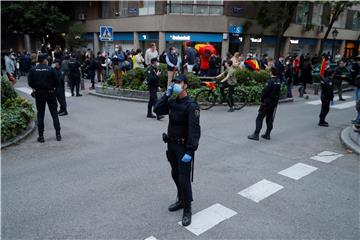 Protuvladin prosvjed u Madridu unatoč zabrani 