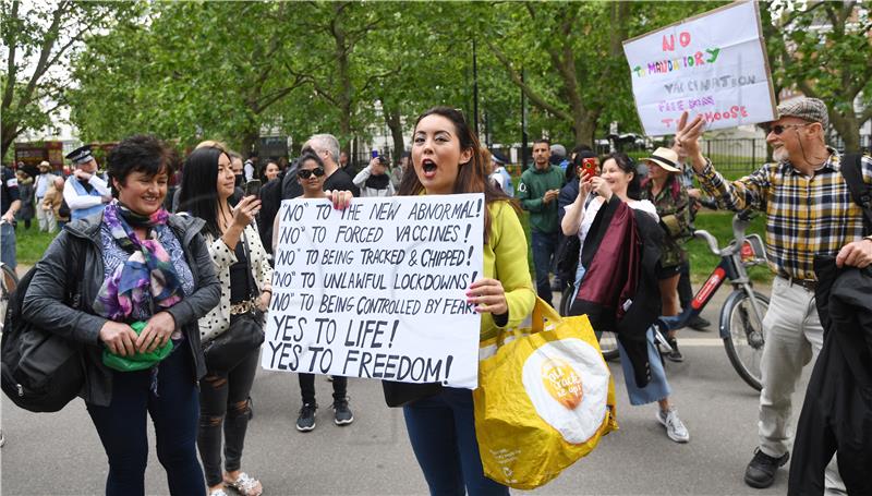 BRITAIN PROTEST PANDEMIC CORANAVIRUS COVID19