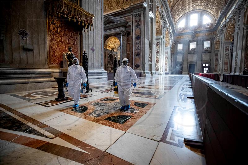 VATICAN PANDEMIC CORONAVIRUS COVID19 CHURCHES ST PETERS BASILICA