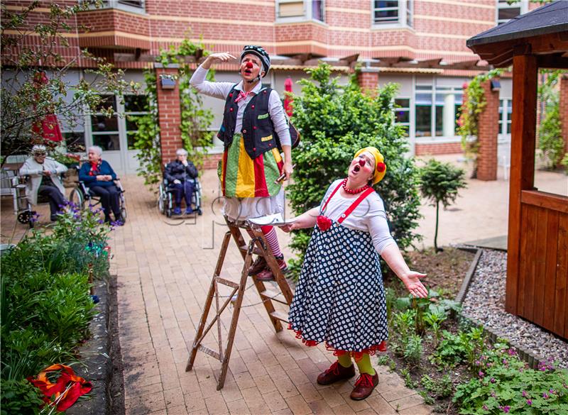 Clowns at a nursing home in Germany