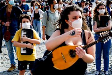 ITALY PROTEST PANDEMIC CORONAVIRUS COVID19