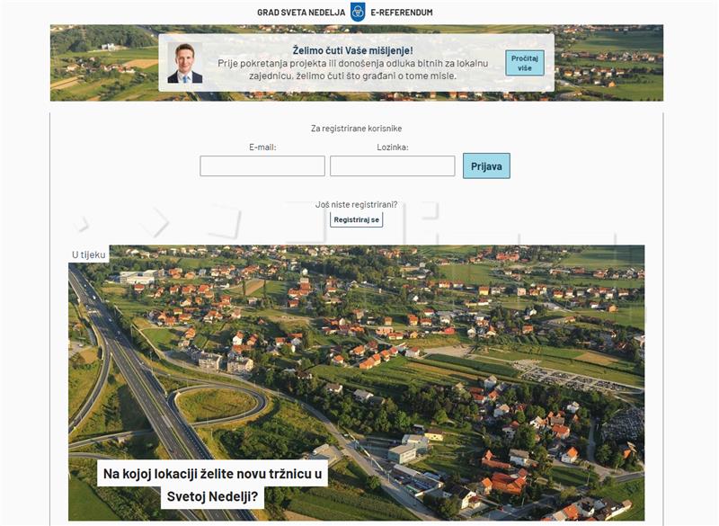Grad Sveta Nedelja prvi u Hrvatskoj uveo alat za savjetodavni e-referendum