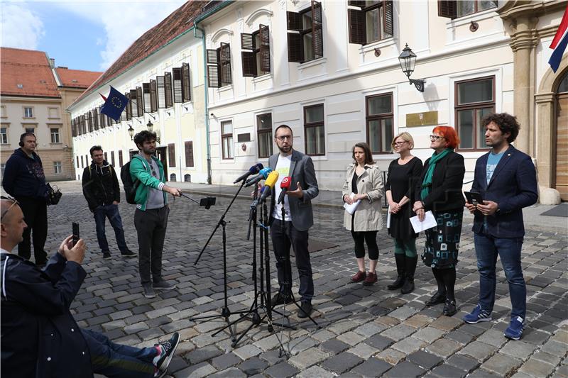 Konferencija za medije stranaka grada Zagreba o problemima u obnovi nakon potresa