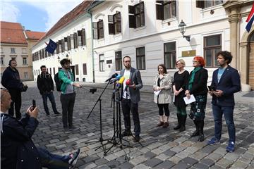 Konferencija za medije stranaka grada Zagreba o problemima u obnovi nakon potresa