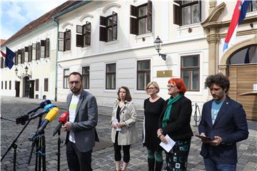 Konferencija za medije stranaka grada Zagreba o problemima u obnovi nakon potresa