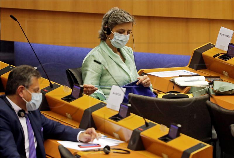 BELGIUM EU PARLIAMENT PANDEMIC CORONAVIRUS