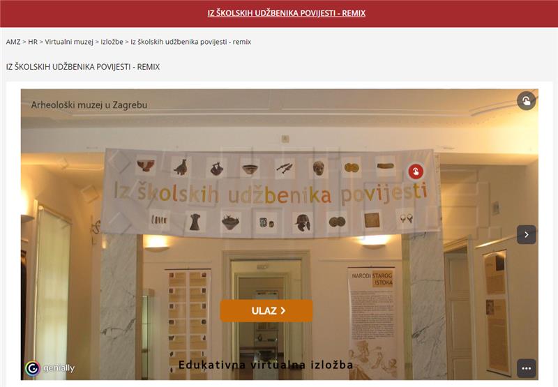 Arheološki muzej: Virtualna izložba "Iz školskih udžbenika povijesti - remix" 