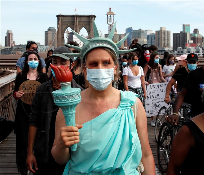 USA GEORGE FLOYD DEATH PROTEST NYC